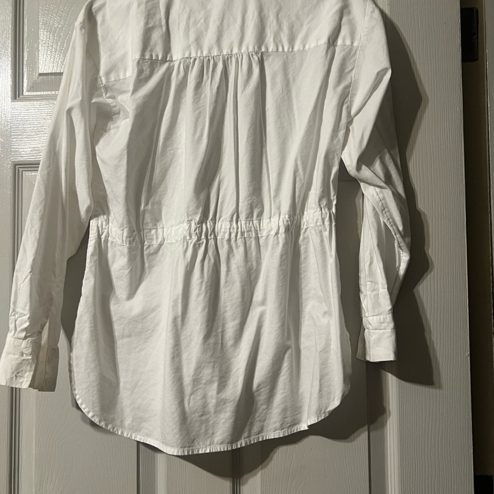 LOFT White Tie-Waist Blouse - Picture 2 of 2